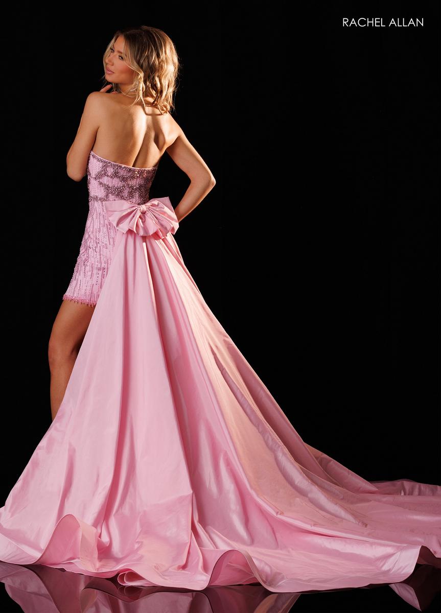 Strapless Curved Neck Floor-Length Sequin Prom Sheath Rachel Allan 50436
