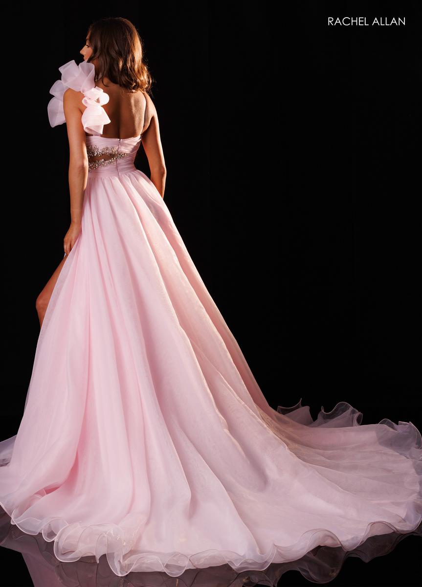 One-Shoulder Floor-Length Tulle Prom A-Line Rachel Allan 50437