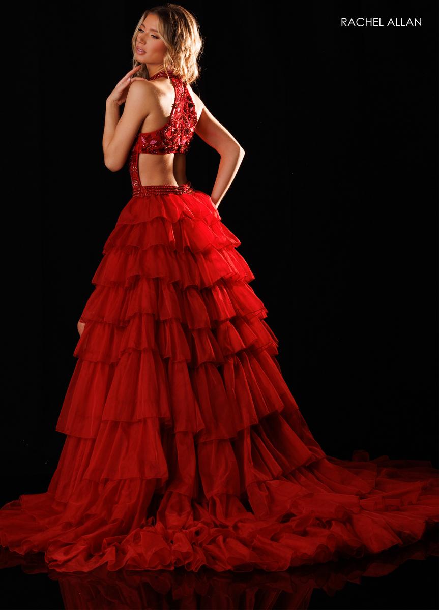 Halter Floor-Length Tulle Prom Two-Piece Rachel Allan 50441