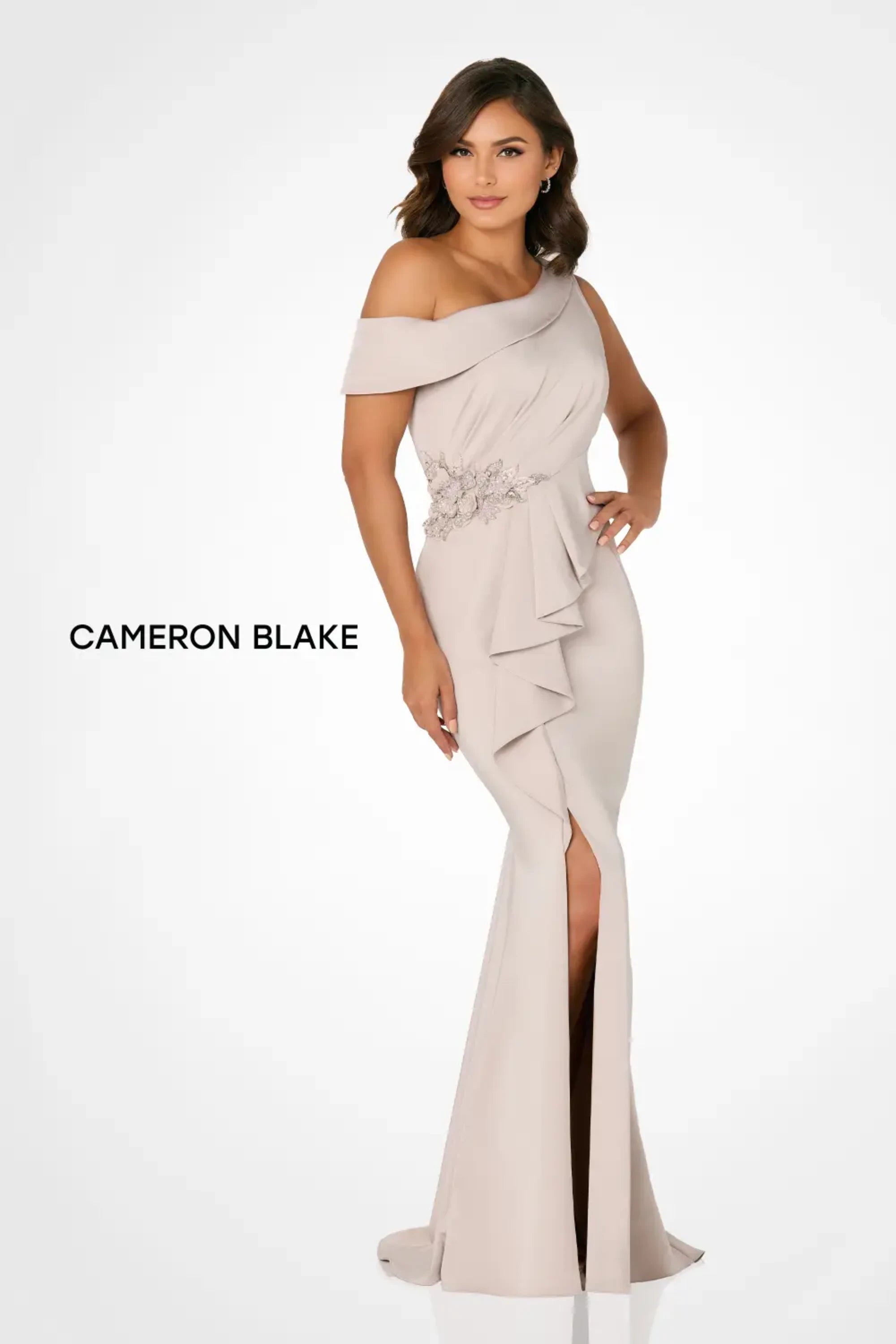 Formal Dresses Long Formal Ruffle Evening Dress Oyster