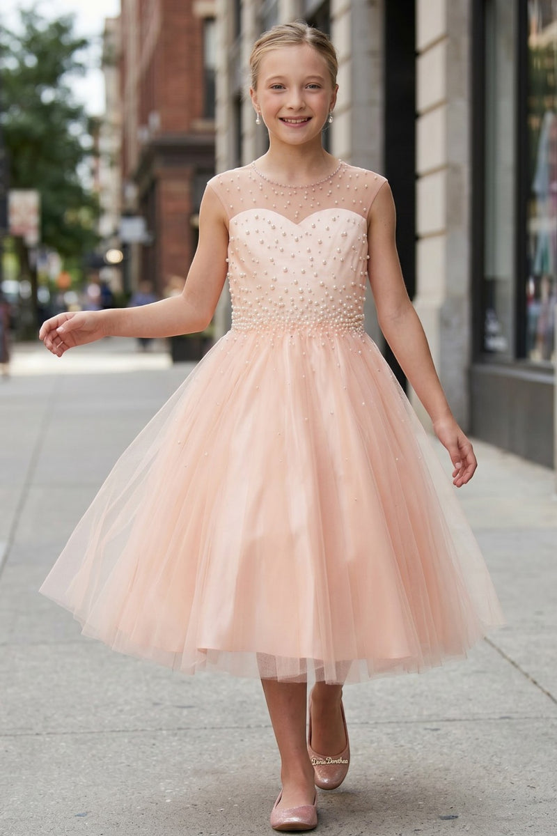 aqua women's paneled midi dress reviews Illusion Tulle Flower Girl Cinderella Couture 5053 and formal family celebrations Attire What Should Parents Size:34