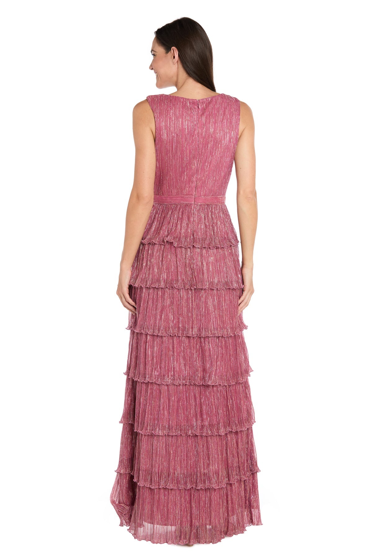 Cocktail Dresses Ruffle Tea Length Cocktail Dress Berry