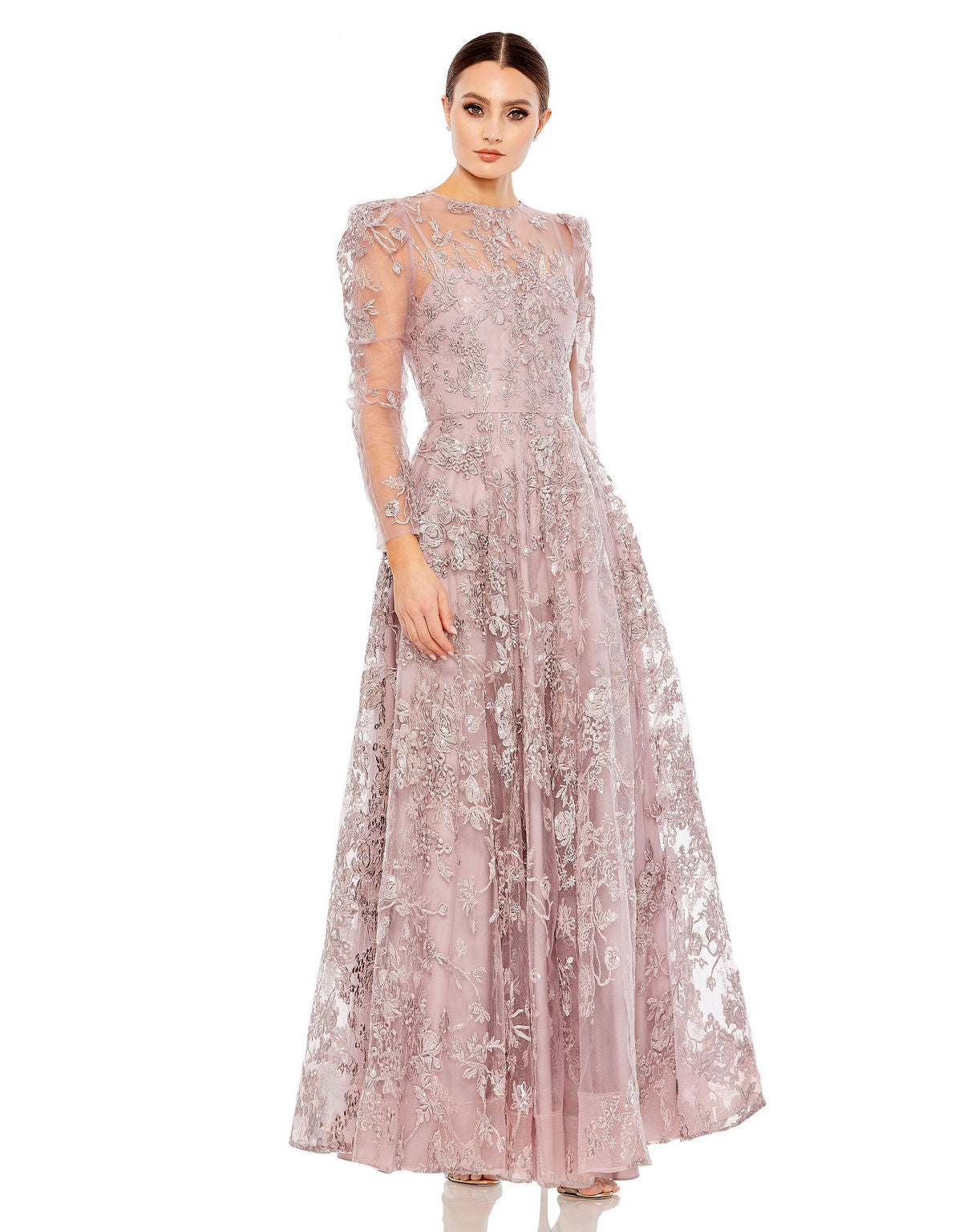 Mac Duggal 50664 Long Sleeve A Line Formal Evening Dress