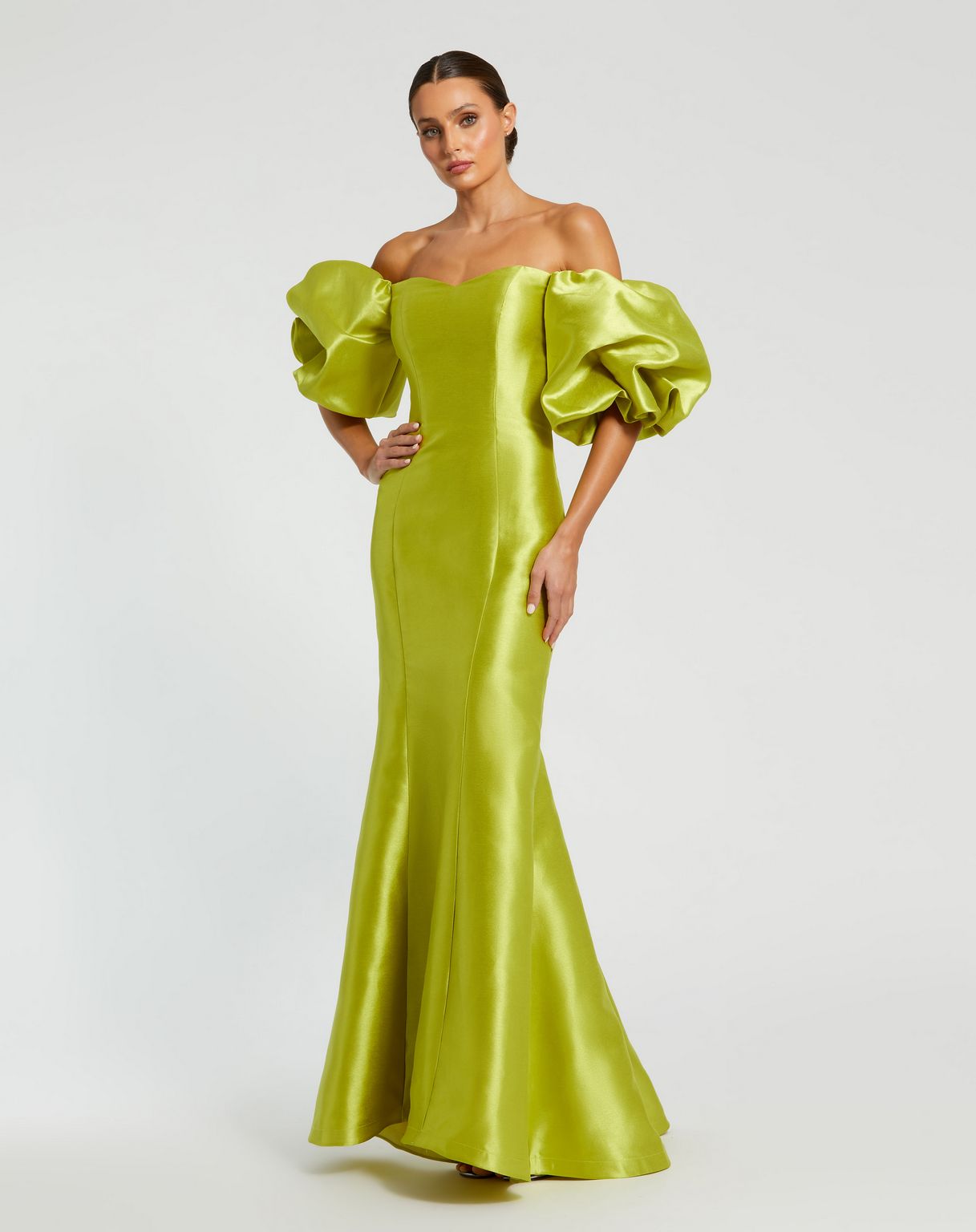 Prom Dresses Long Off Shoulder Prom Formal Dress Chartreuse