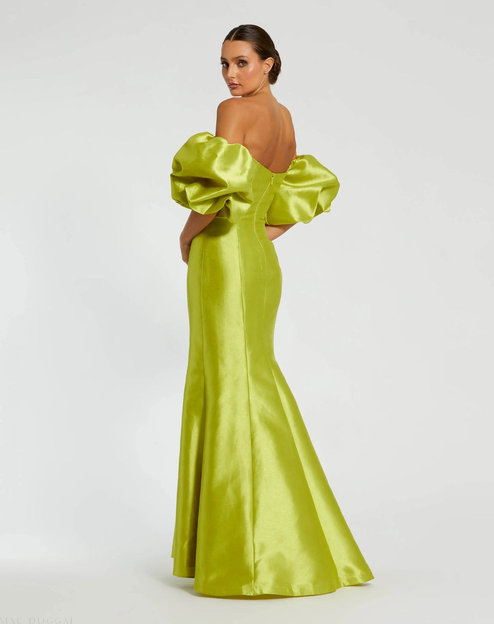 Strapless Curved Neck Floor-Length Satin Formal Mermaid Mac Duggal 9950677P