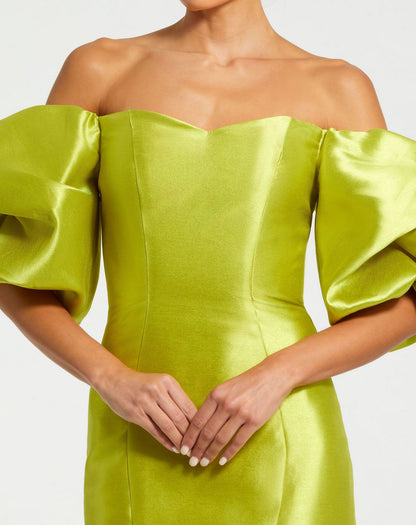 Prom Dresses Long Off Shoulder Prom Formal Dress Chartreuse