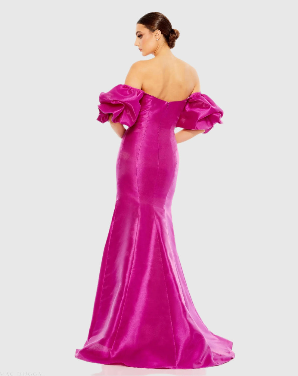 Strapless Curved Neck Floor-Length Satin Formal Mermaid Mac Duggal 9950677P