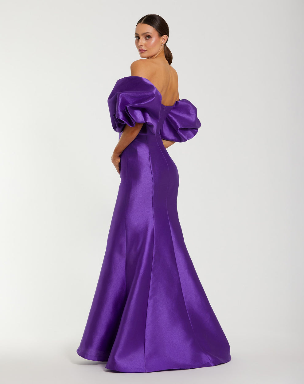Strapless Curved Neck Floor-Length Satin Formal Mermaid Mac Duggal 9950677P