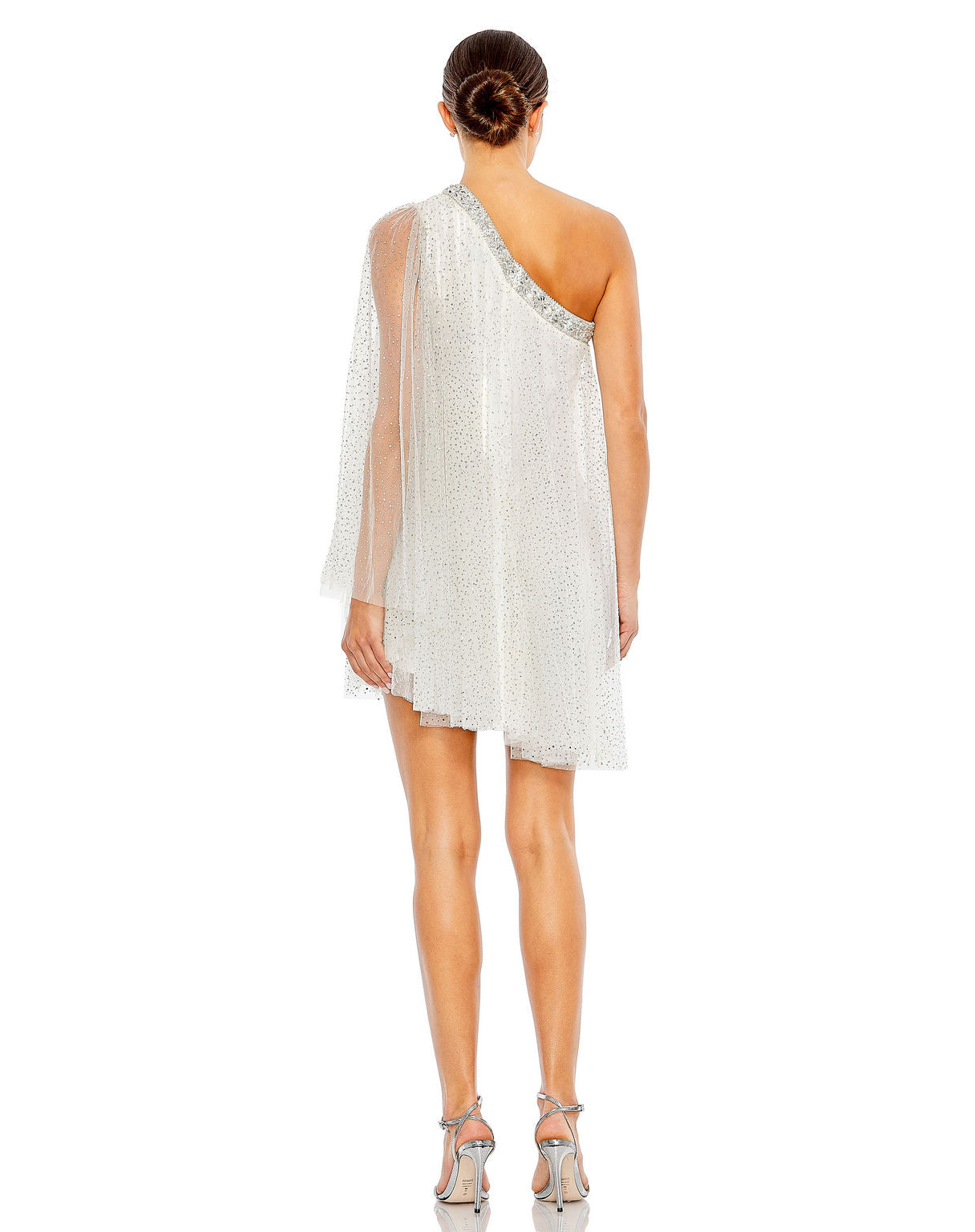 Mac Duggal 50689 Homecoming High Low Beaded Cocktail Mini Dress