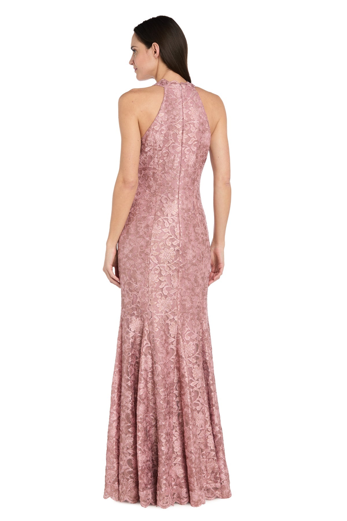 Halter Floor-Length Lace Formal Sheath R&M Richards 5083P