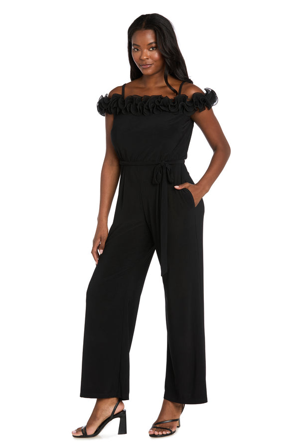 Long Formal Ruffle Jumpsuit R&M Richards 5094