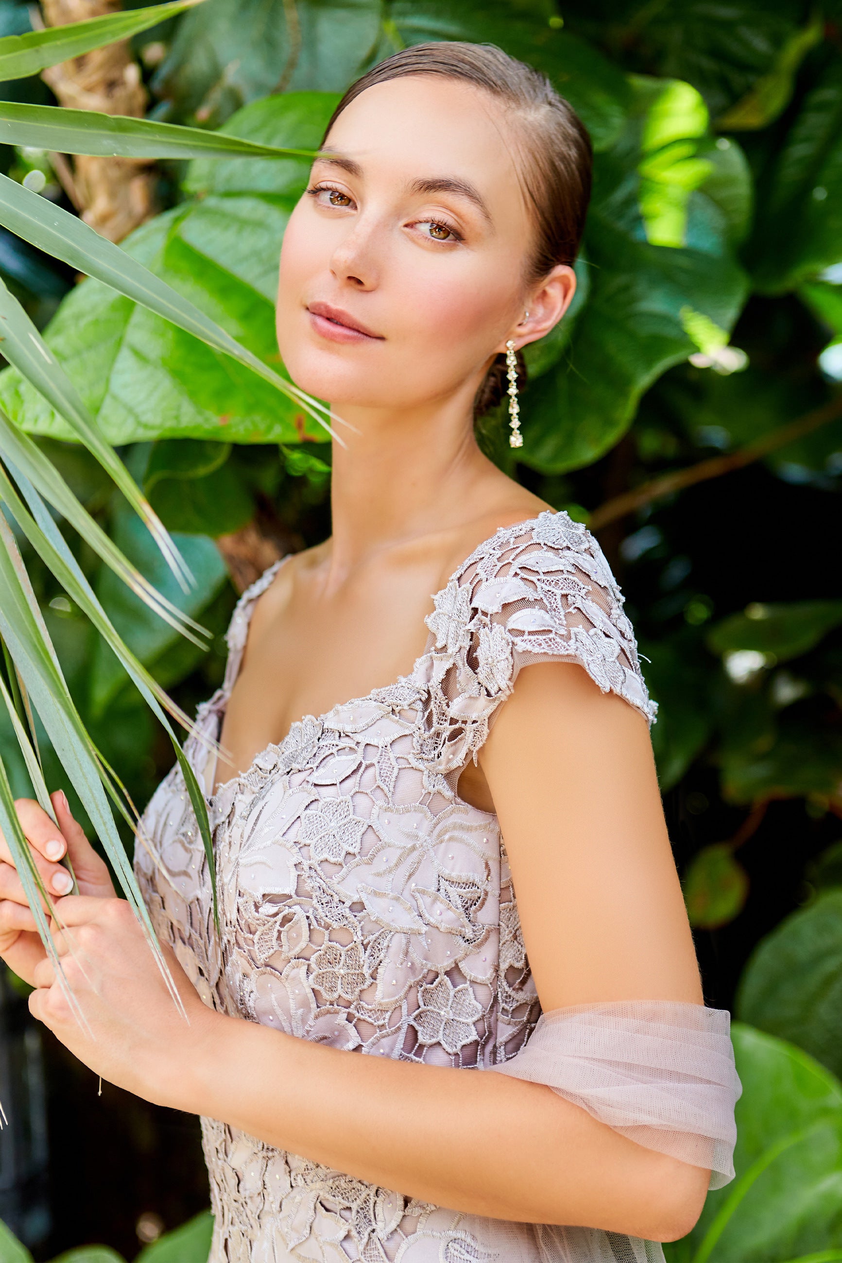 Mother of the Bride Dresses Long Formal Mother of the Bride Lace Evening Dress Mink