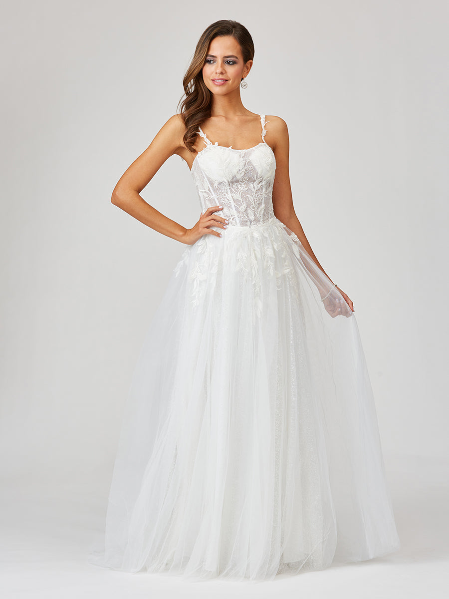 Lara Dresses 51042 Long Bridal Gown Lace Wedding Dress