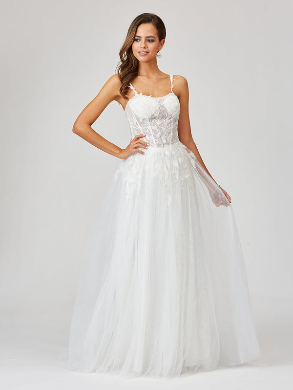 Lara Dresses 51042 Long Bridal Gown Lace Wedding Dress