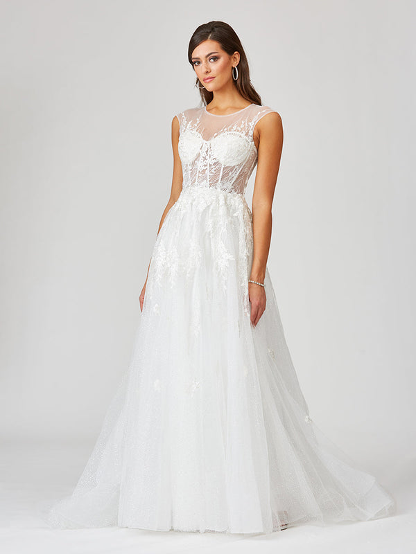 Lara Dresses 51044 Long Lace Wedding Dress