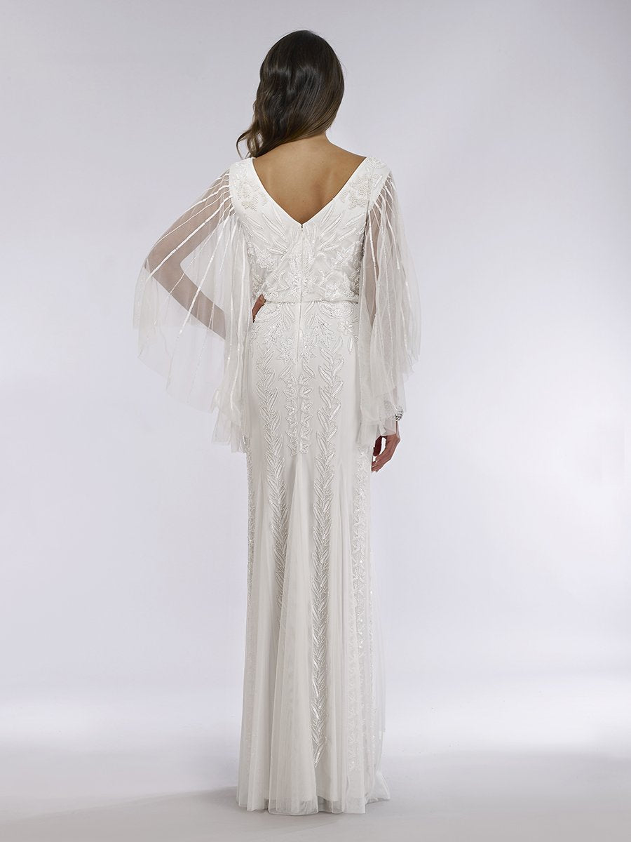 Lara Dresses 51046 Long Bridal Gown Sequin Wedding Dress