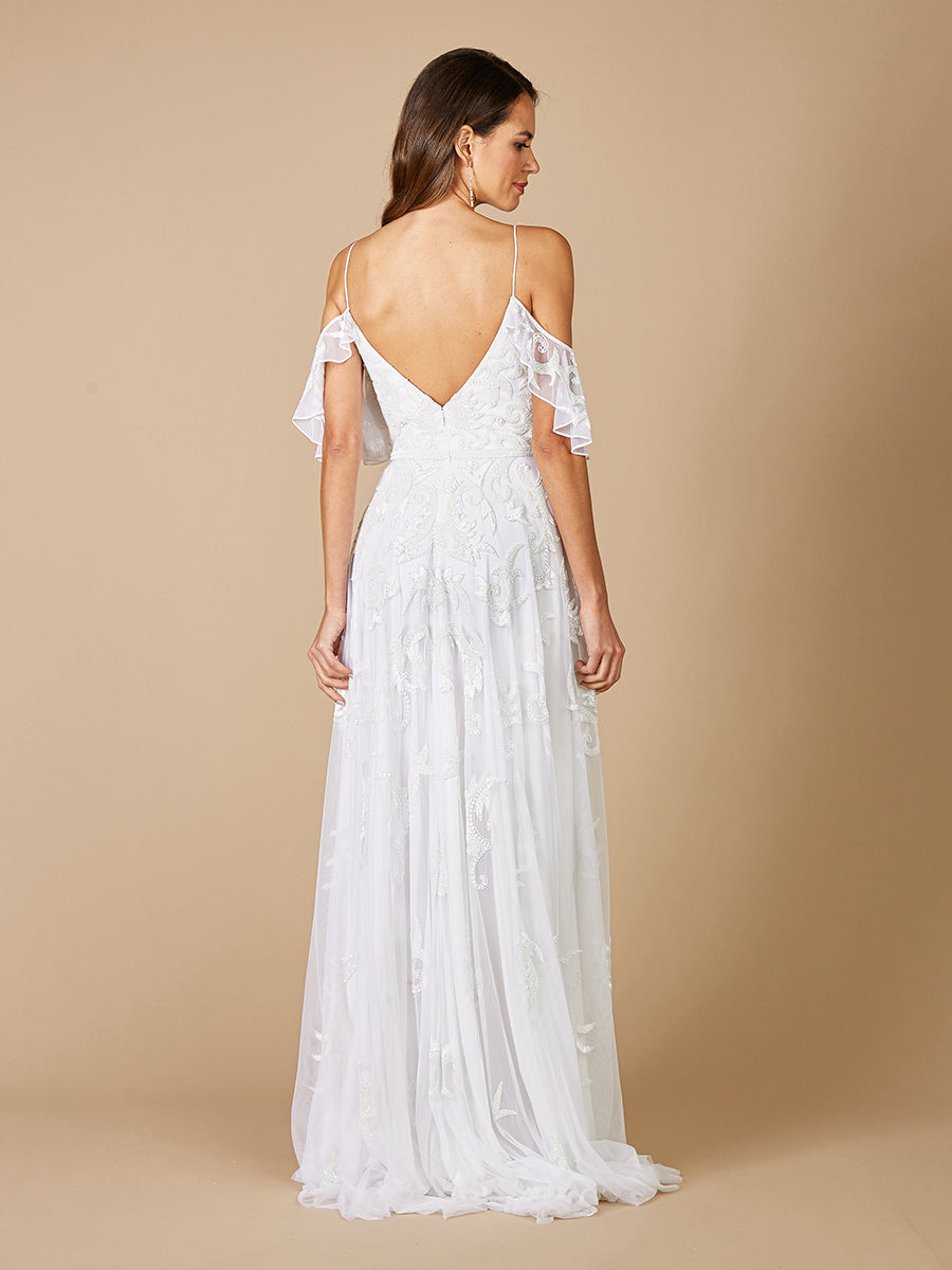 Lara Dresses 51064 Wedding Long Bridal Gown Simple A Line Dress