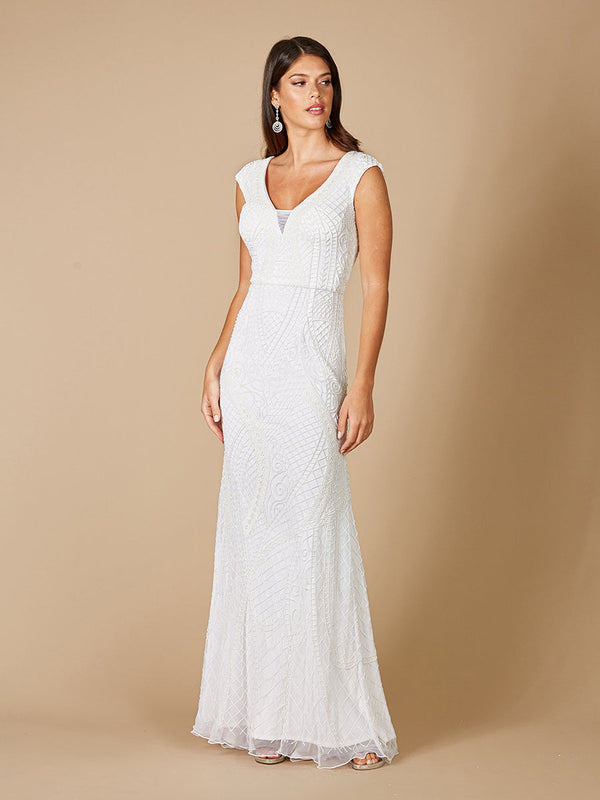Lara Dresses 51071 Bridal Long Wedding Simple Dress