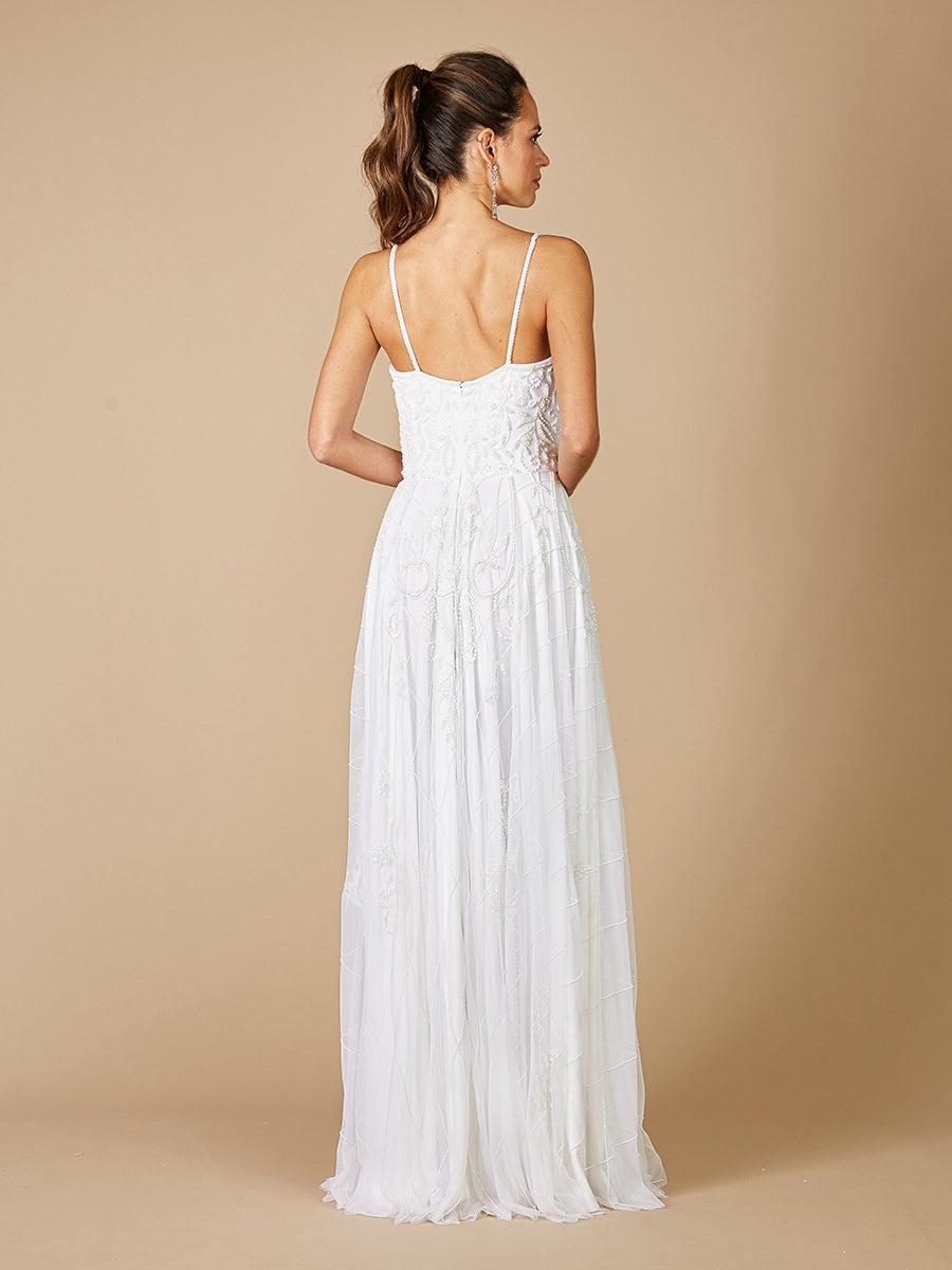 Lara Dresses 51077 Long A Line Bridal Gown Wedding Dress