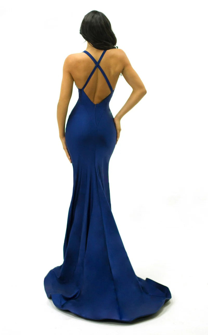 Jessica Angel 510 Prom Long Fitted Slit Formal Dress