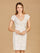 Wedding Dresses Short Beaded Bridal Sequin Wedding Dress Ivory