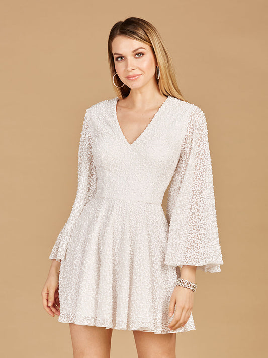Wedding Dresses Beaded Sequin Short Wedding Dress Ivory
