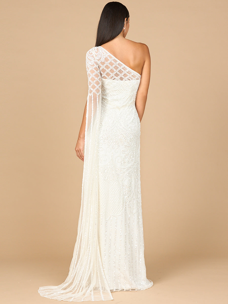 Wedding Dresses Beaded Fitted Long Wedding Dress Ivory