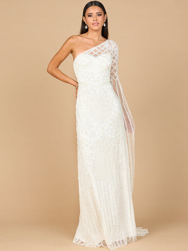 Lara Dresses 51197 Beaded Fitted Long Wedding Dress