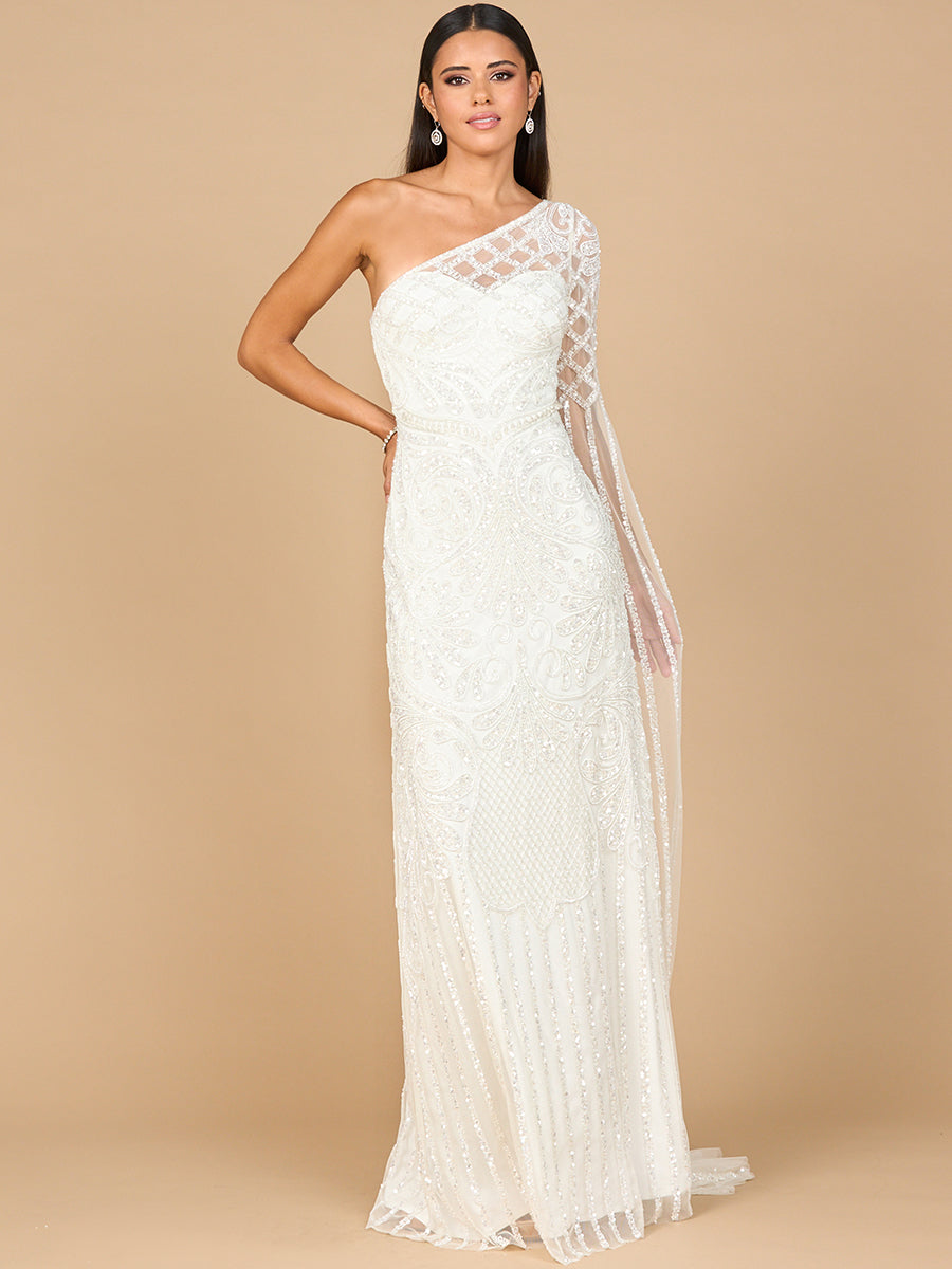 Wedding Dresses Beaded Fitted Long Wedding Dress Ivory