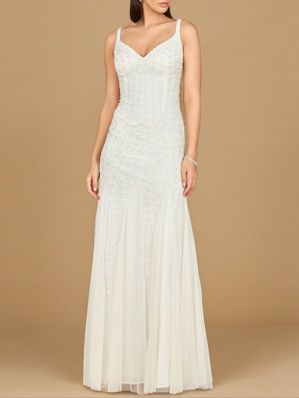 Sweetheart Floor-Length Tulle Wedding Sheath Lara 51217
