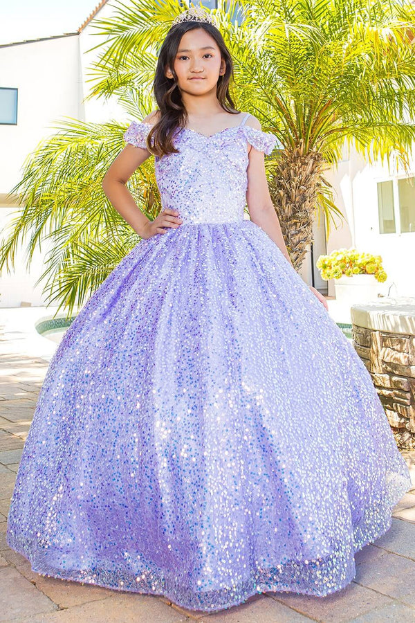 Sweetheart Floor Length Glitter Tulle Quince Ball Gown Cinderella Couture 5123