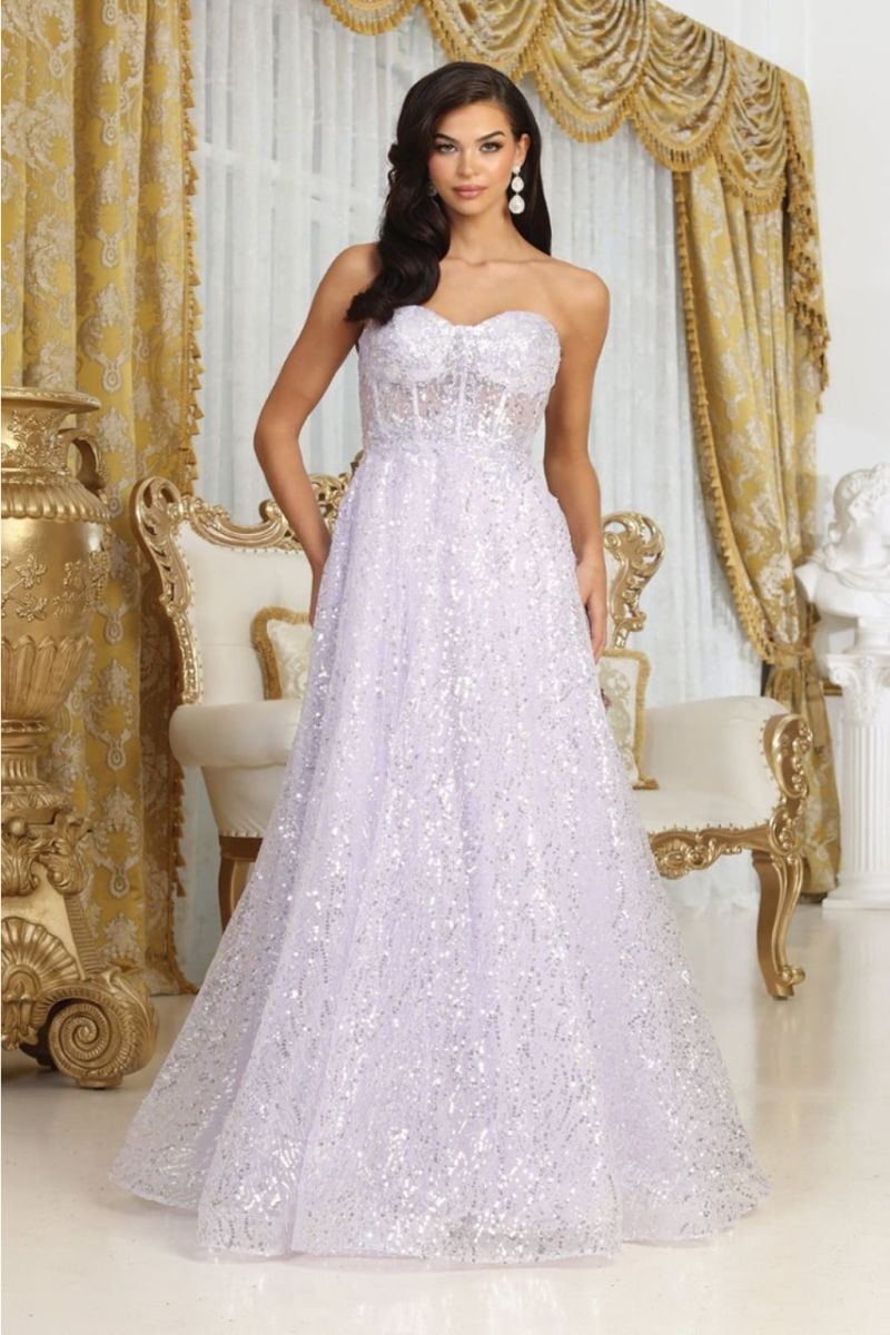 Sweetheart Floor-Length Tulle Prom A-Line May Queen RQ8077
