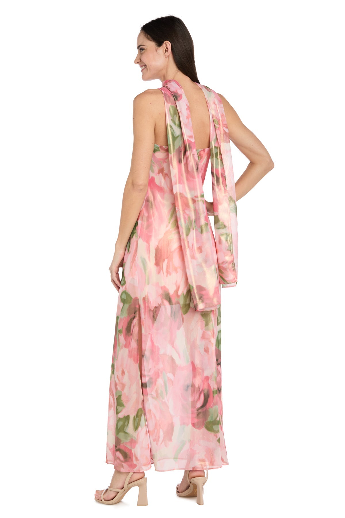 Cowl Chiffon Floor-Length Formal Sheath Dress – The Dress Outlet