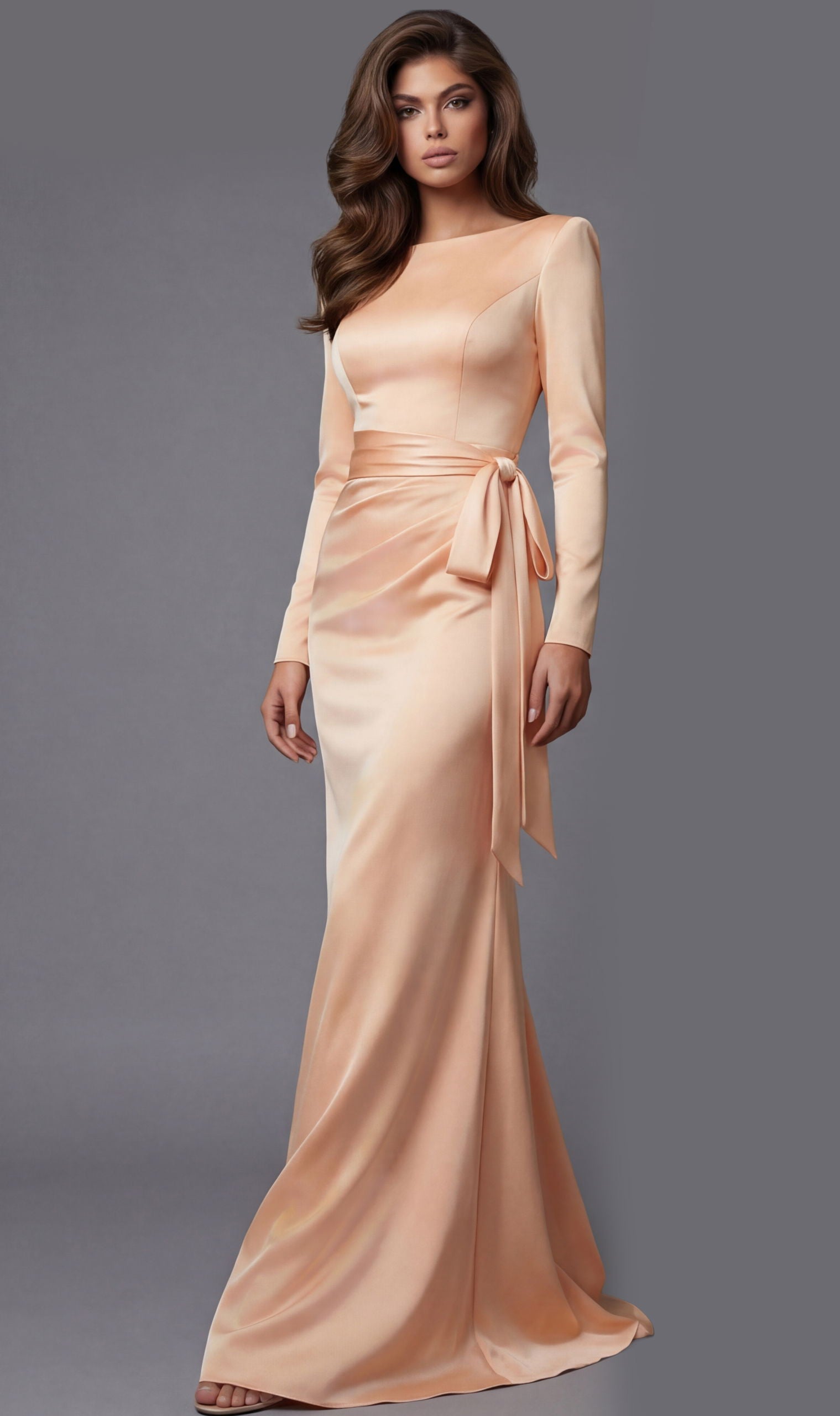 Mother of the Bride Dresses Long Sleeve Mermaid Formal Evening Mother of the Bride Dress Jovani 51618 Blush