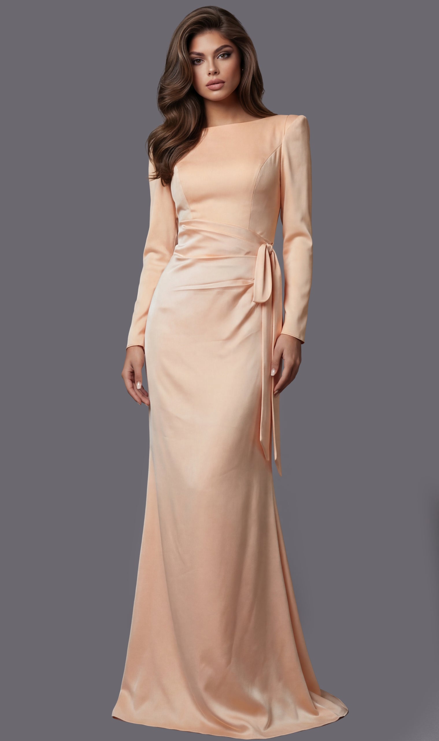 Mother of the Bride Dresses Long Sleeve Mermaid Formal Evening Mother of the Bride Dress Jovani 51618 Blush