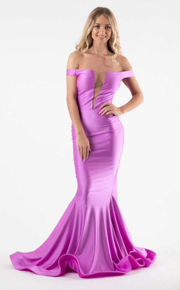 Jessica Angel 518 Long Fitted Mermaid Formal Evening Prom Dress