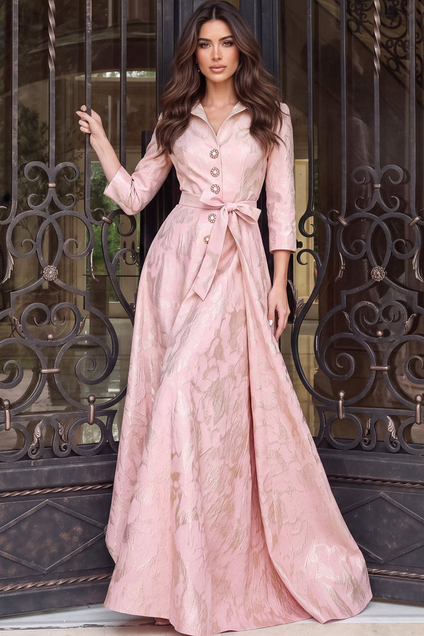 Jewel Floor-Length Satin Evening A-Line Jovani 52090