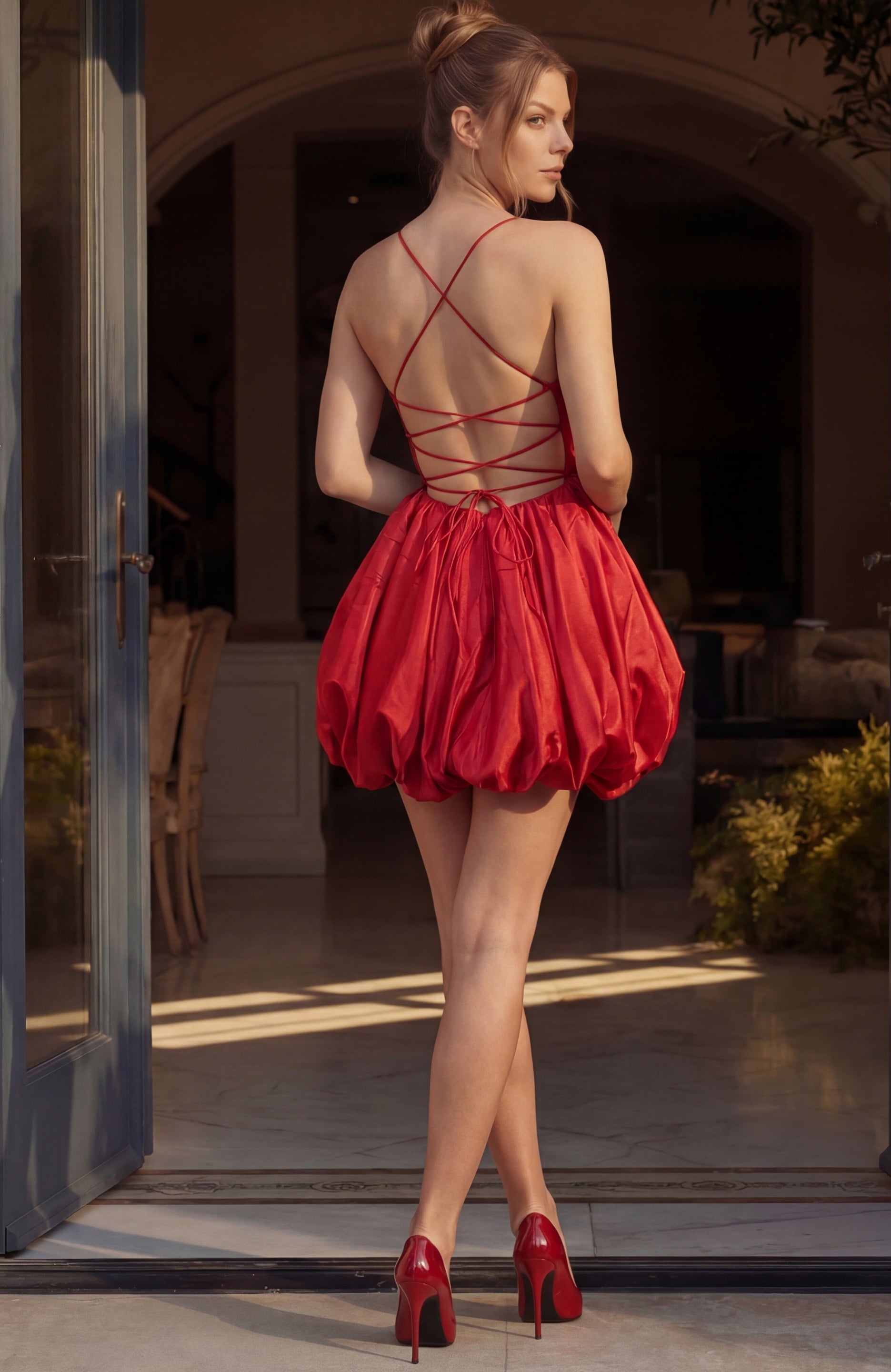 Square Mini Satin Cocktail Fit & Flare Jovani 52145 Square Mini Satin Cocktail Fit & Flare Jovani 52145
