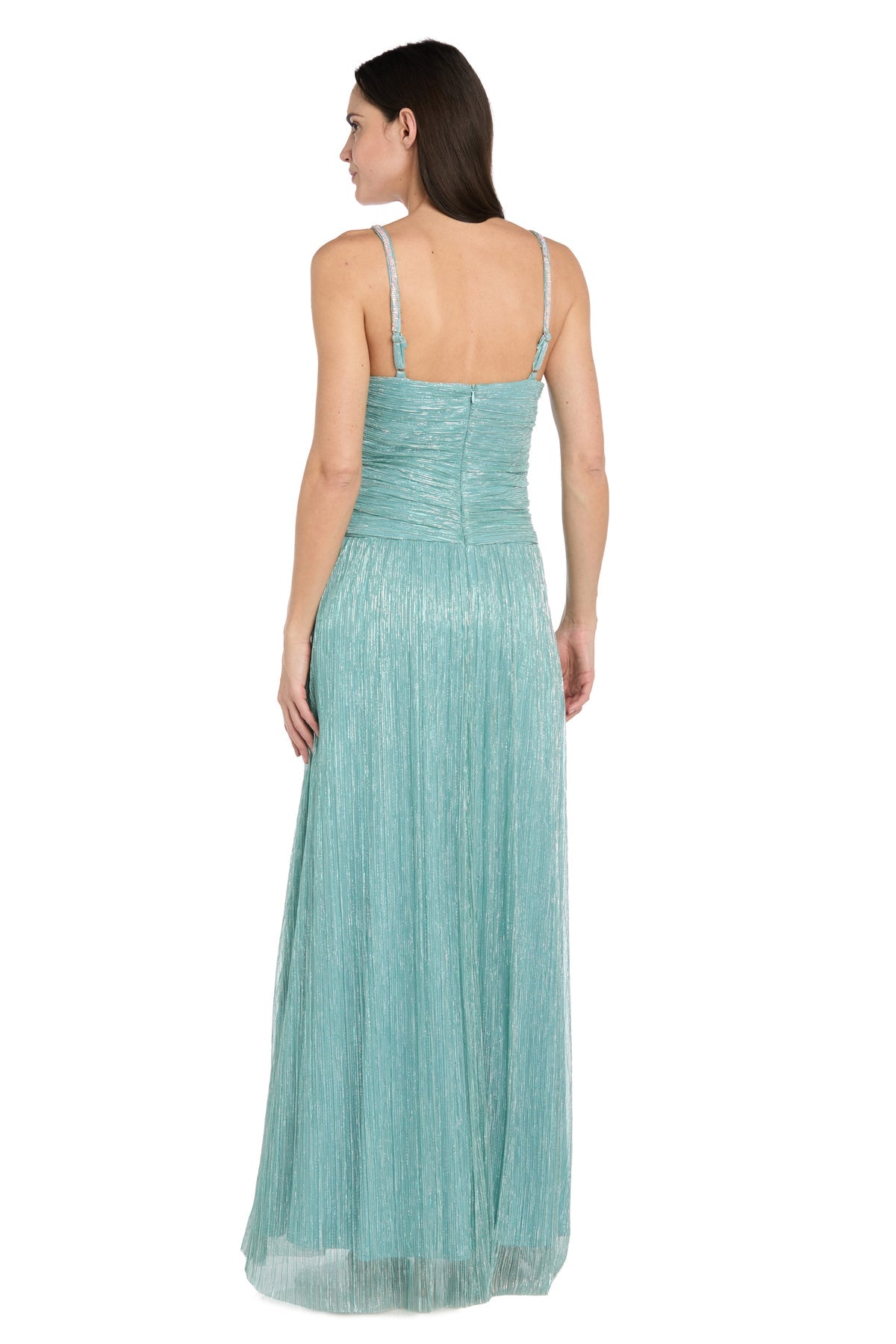 V-Neck Floor-Length Chiffon Formal A-Line R&M Richards 5236