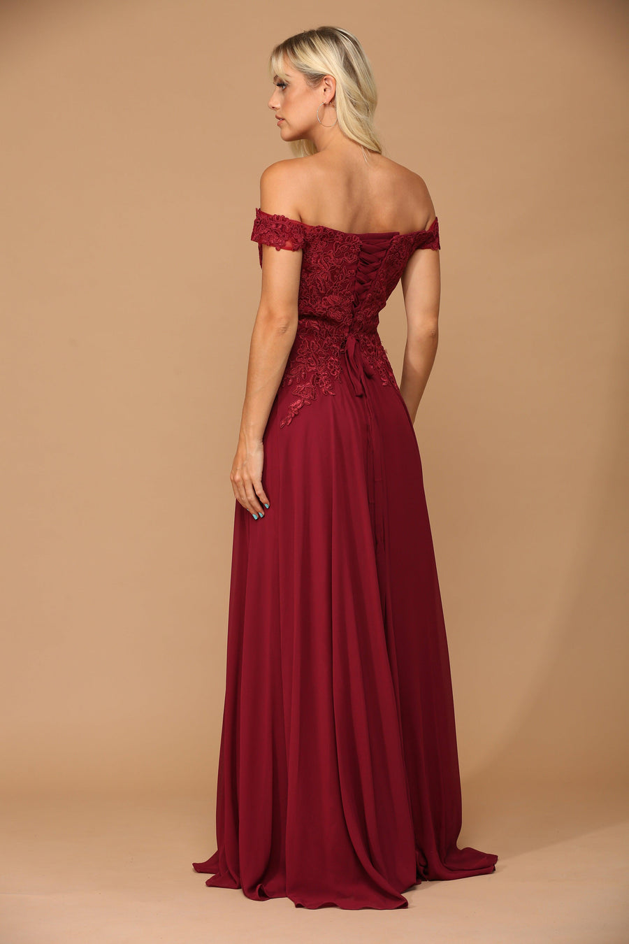 Long Off Shoulder Formal Chiffon Evening Dress Sale