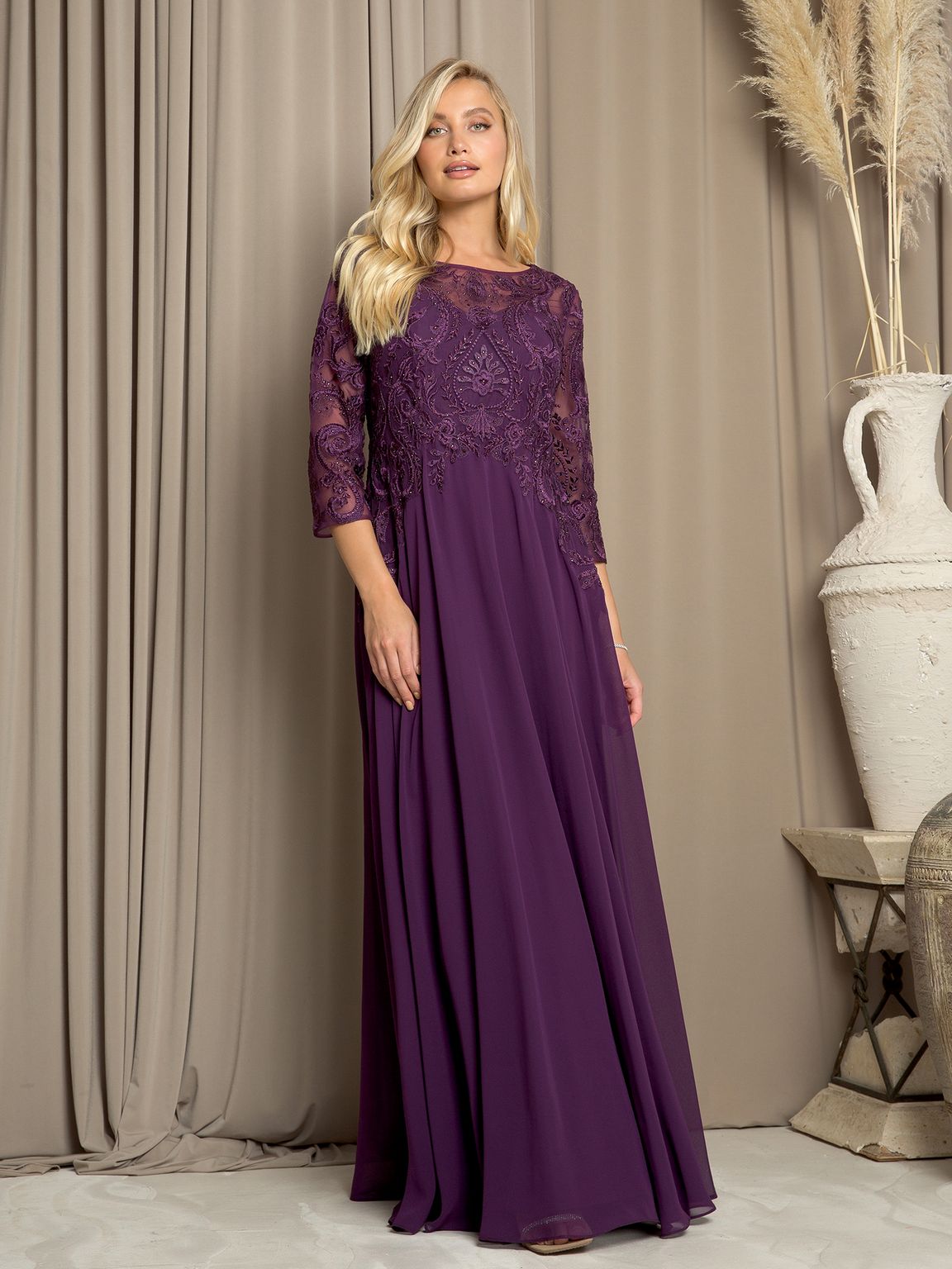 Eva Fashion 5248 Long Formal Mother of the Bride Dress