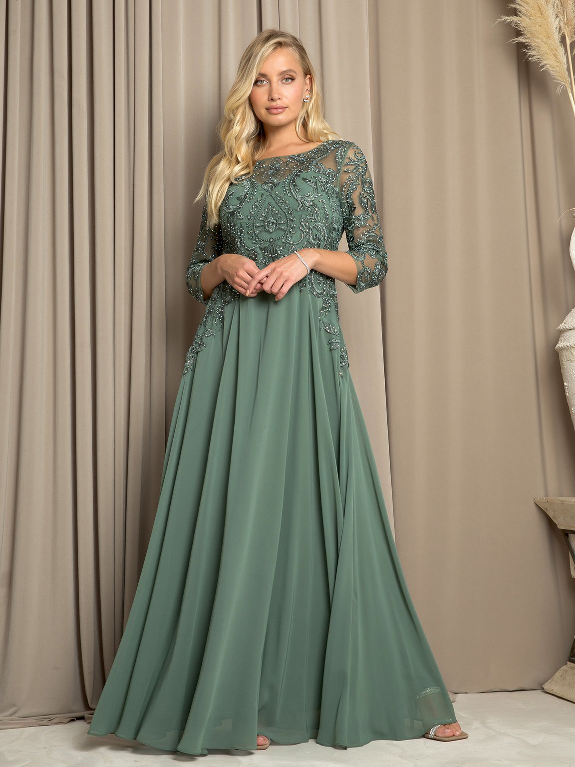 Eva Fashion 5248 Long Formal Mother of The Bride Dress
