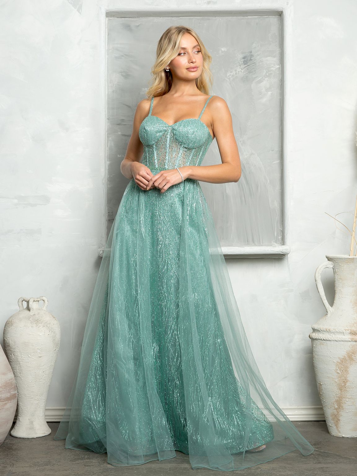 Eva Fashion 5252 Long Glitter Formal Prom Dress
