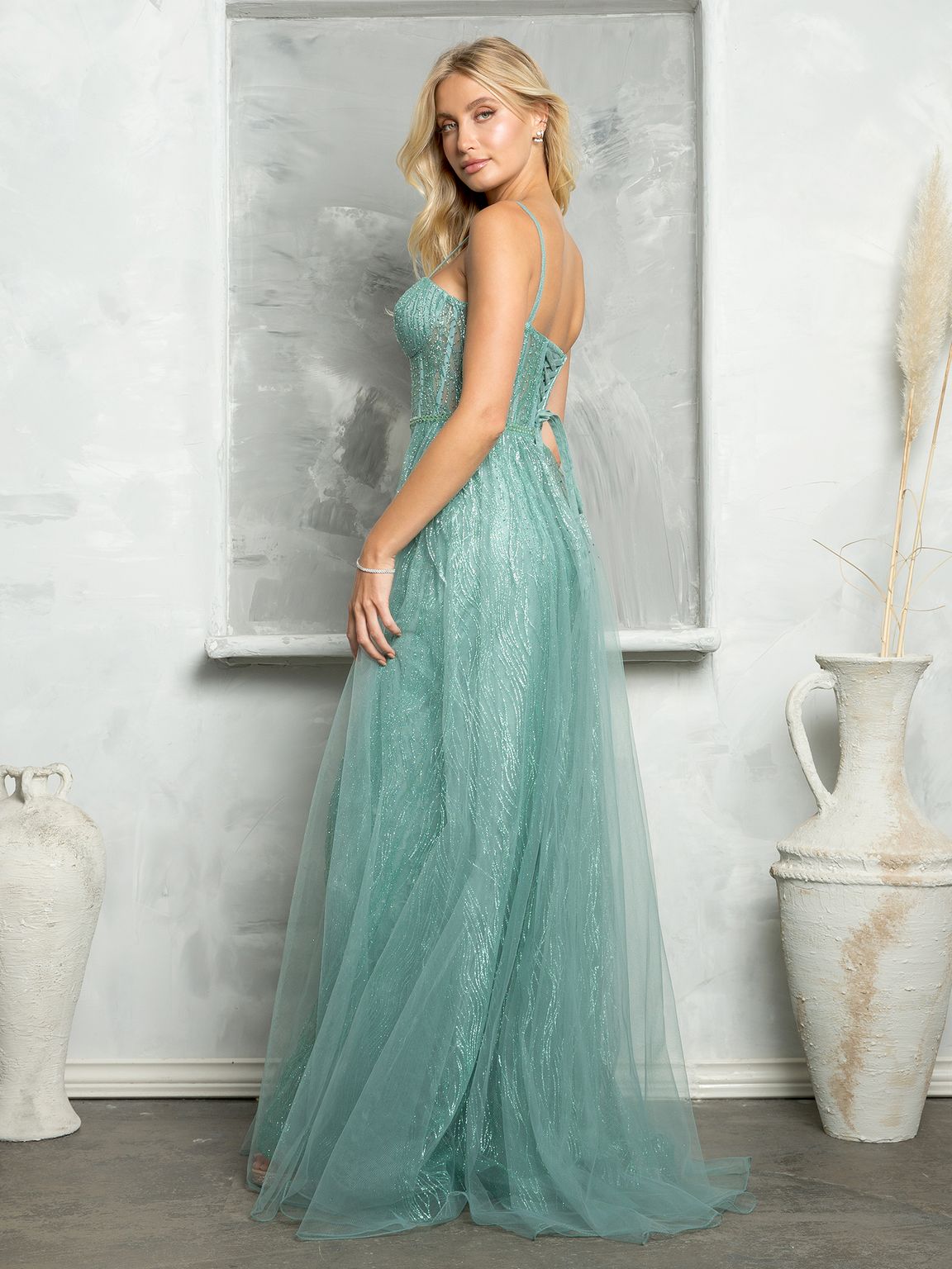 Eva Fashion 5252 Long Glitter Formal Prom Dress