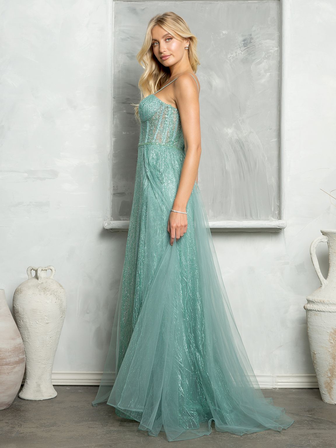 Eva Fashion 5252 Long Glitter Formal Prom Dress