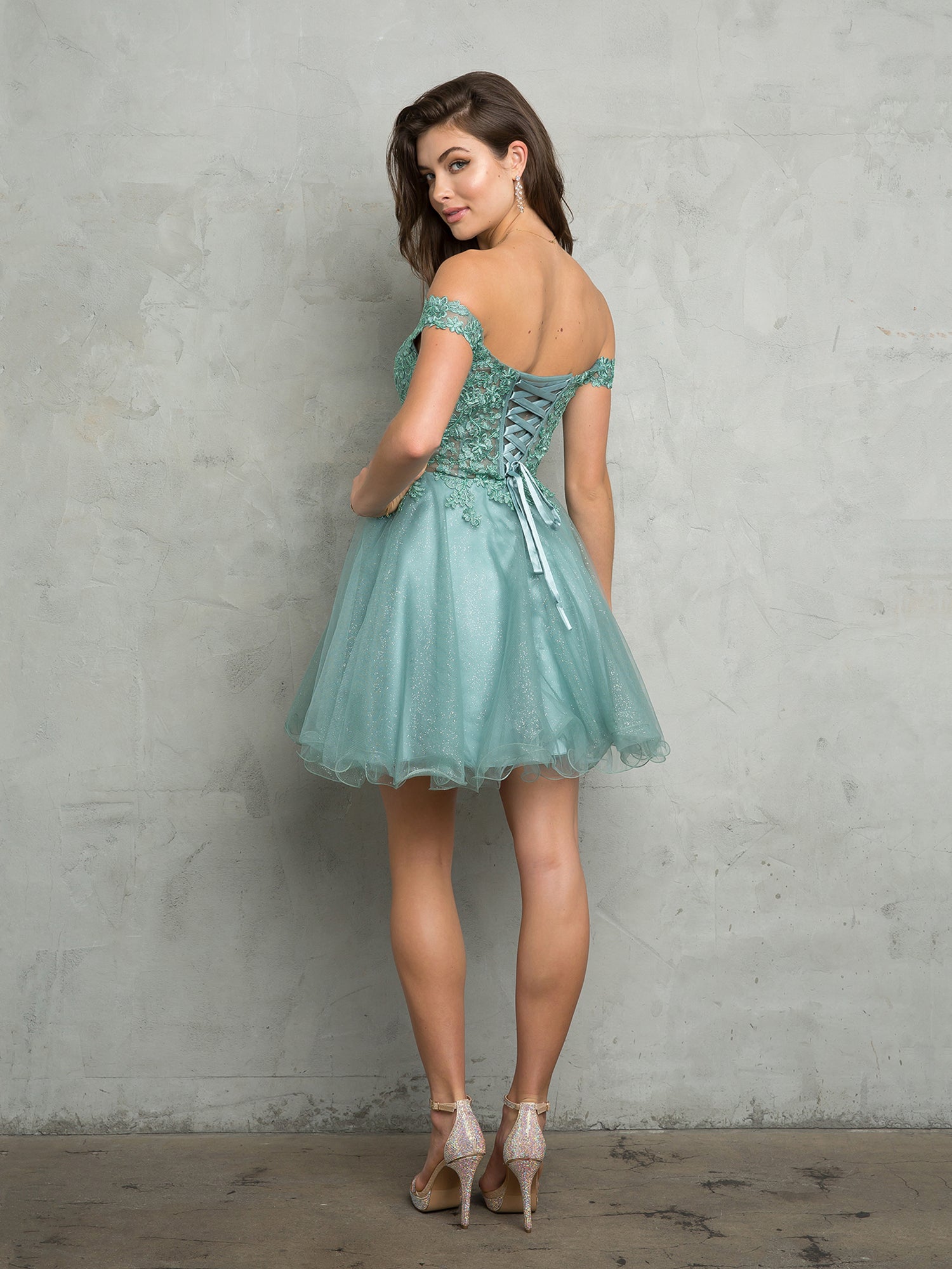 Eva Fashion 5265 Homecoming Short Glitter Cocktail Dress