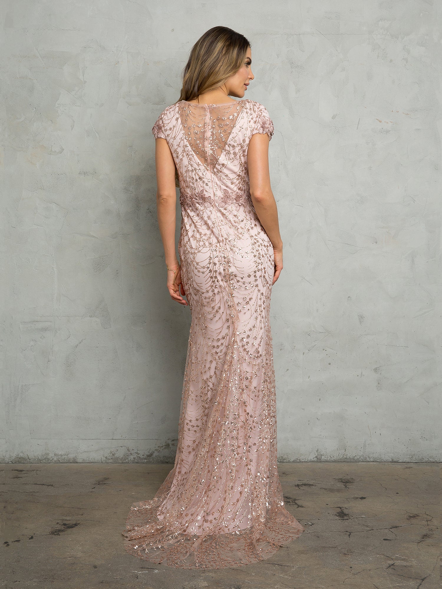 Eva Fashion 5266 Long Formal Glitter Applique Evening Dress