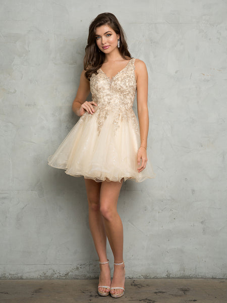 Women's 2-Piece Prom Dress - Short Tulle Homecoming Gown With Beaded Lace, Keyhole Back & A-Line Fit For Parties, Wedding, Or Special Occasions - View #9