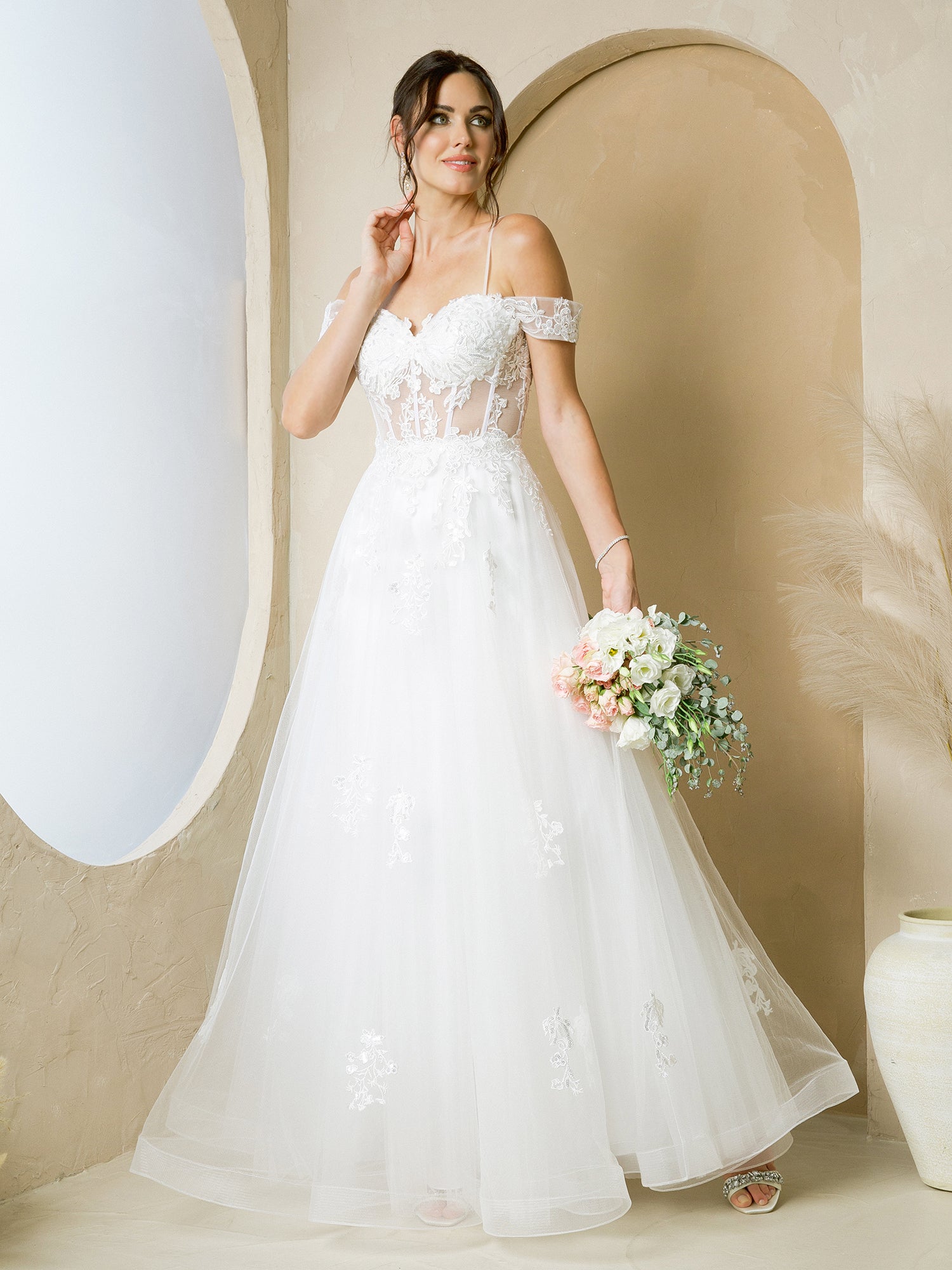 Eva Fashion 5270 Long A Line Formal Prom Dress