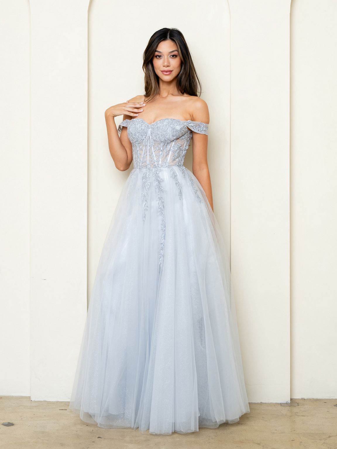 Eva Fashion 5279 Long Formal A Line Slit Prom Dress